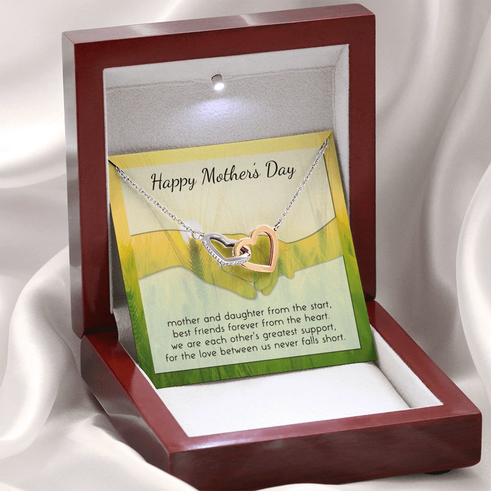 Happy Mother&#39;s Day - From The Start - Interlocking Hearts - Celeste Jewel