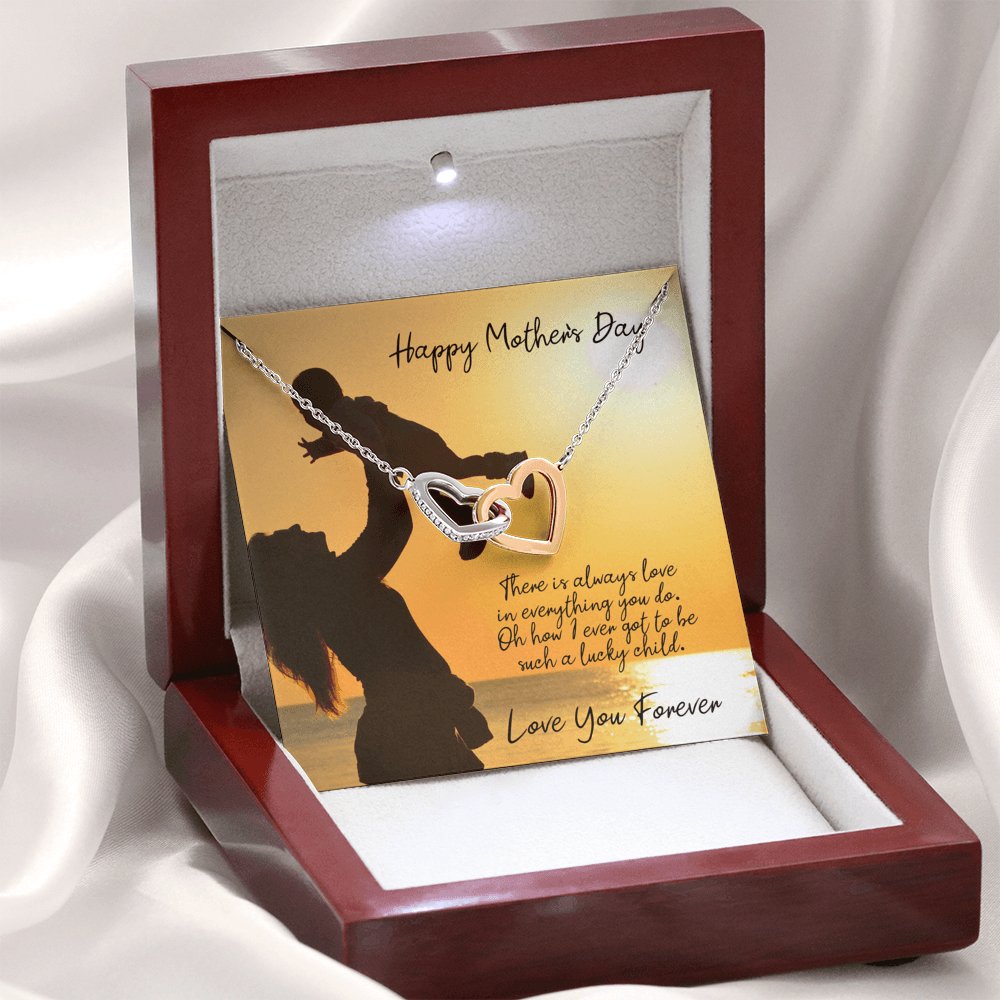 Happy Mother's Day - Love In Everything You Do - Interlocking Hearts - Celeste Jewel