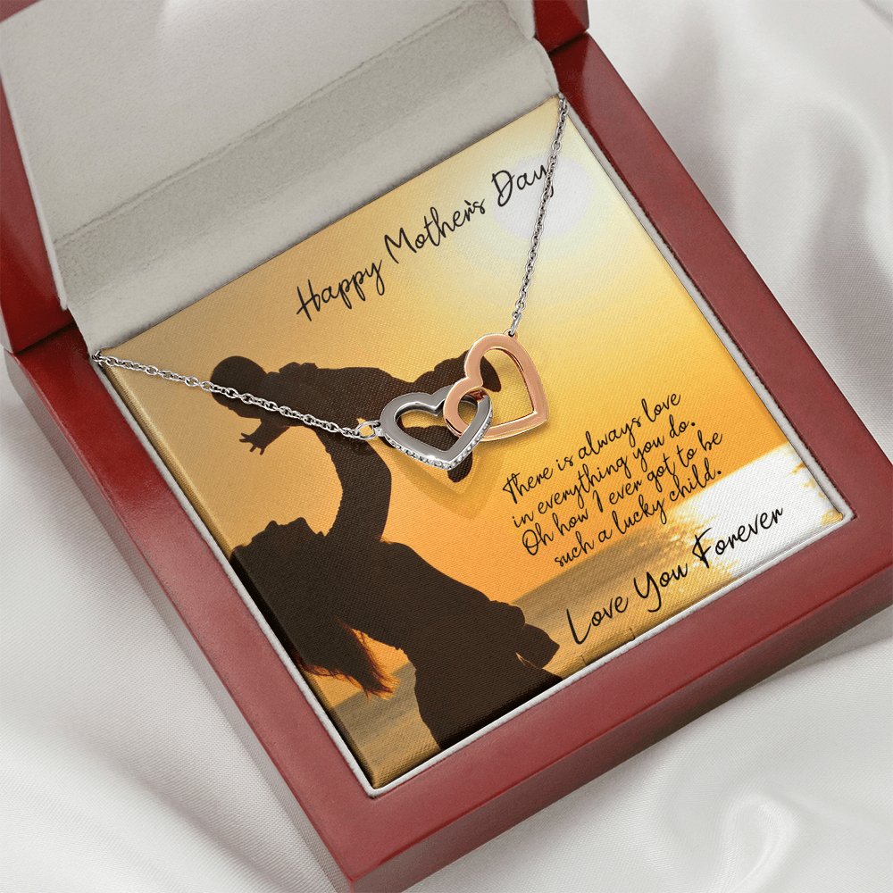 Happy Mother's Day - Love In Everything You Do - Interlocking Hearts - Celeste Jewel