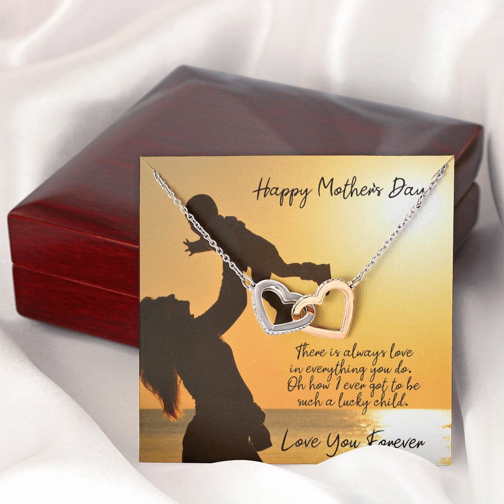 Happy Mother&#39;s Day - Love In Everything You Do - Interlocking Hearts - Celeste Jewel