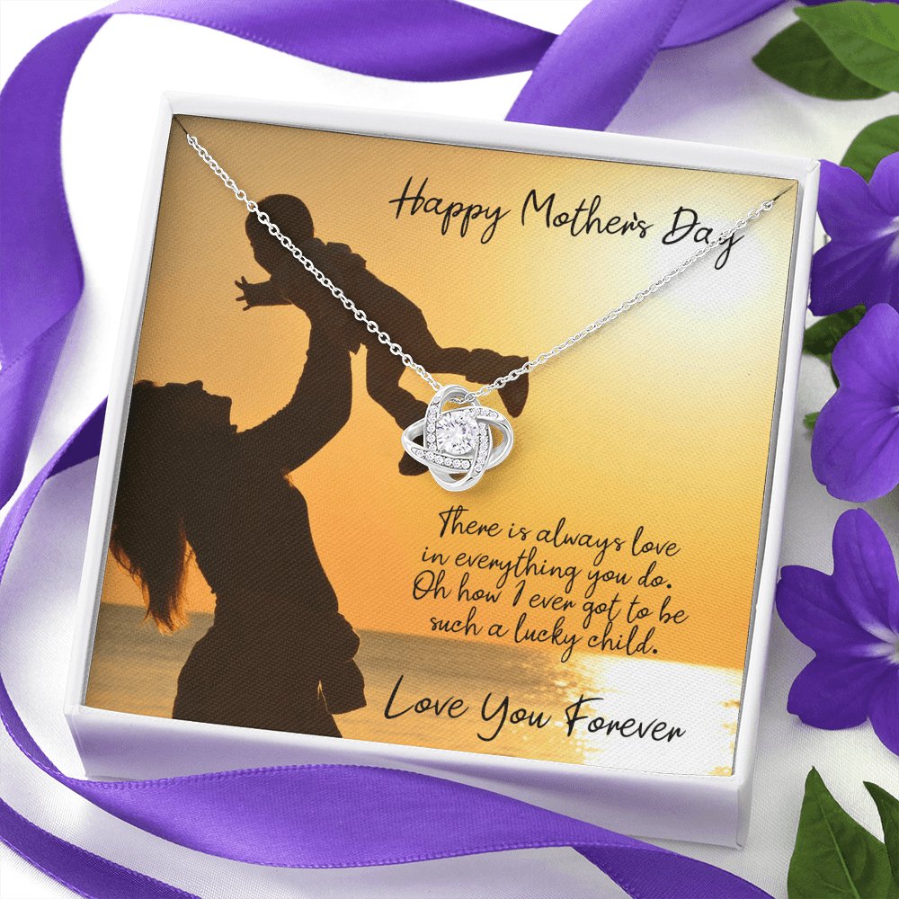 Happy Mother&#39;s Day - Love In Everything You Do - Love Knot Necklace - Celeste Jewel
