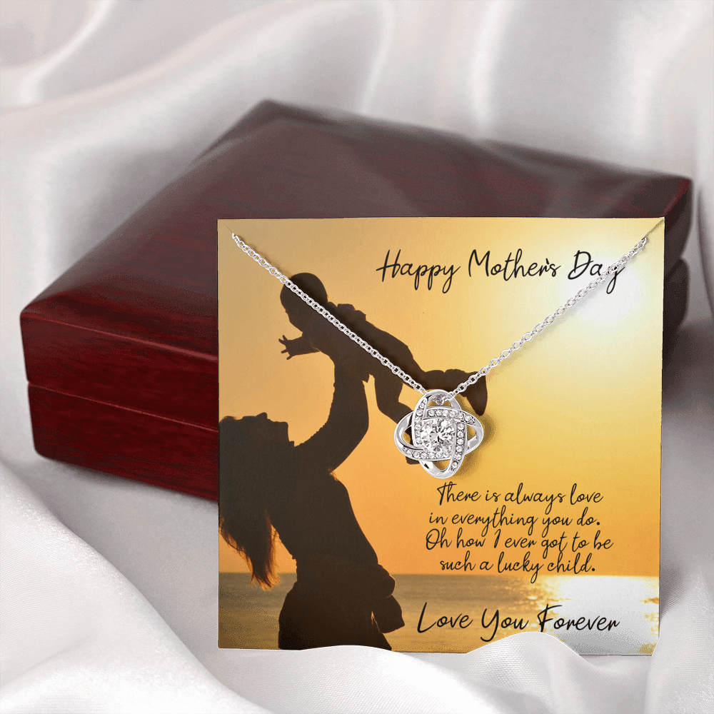 Happy Mother&#39;s Day - Love In Everything You Do - Love Knot Necklace Jewelry