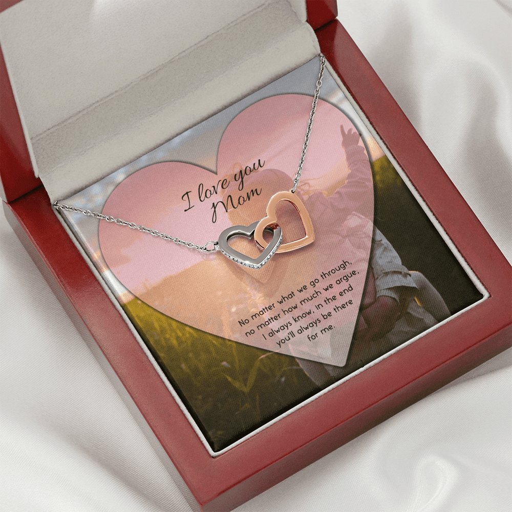 I Love you Mom - No Matter What - Interlocking Hearts - Celeste Jewel