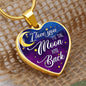 I Love You To The Moon And Back - Luxury Graphic Heart Necklace - Celeste Jewel