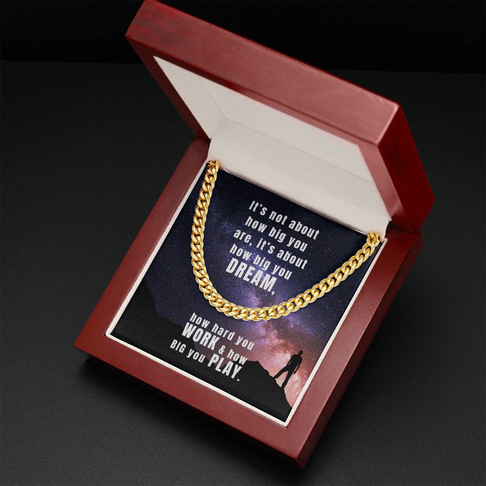 Meaningful Gift - How Big You Dream - Cuban Link Chain Necklace - Celeste Jewel