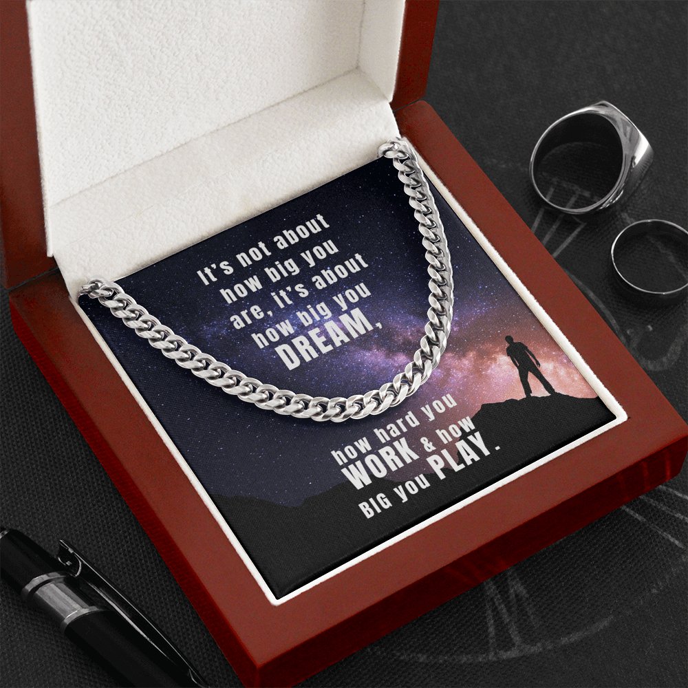 Meaningful Gift - How Big You Dream - Cuban Link Chain Necklace - Celeste Jewel