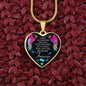 Memorial Gift - Feel You In My Heart - Luxury Graphic Heart Necklace - Celeste Jewel