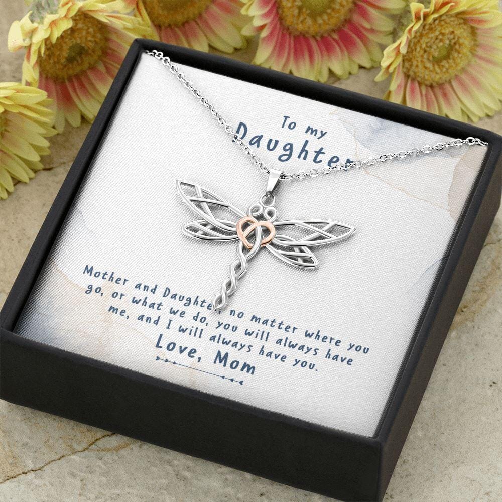 Mother And Daughter - Dragonfly Necklace - Celeste Jewel