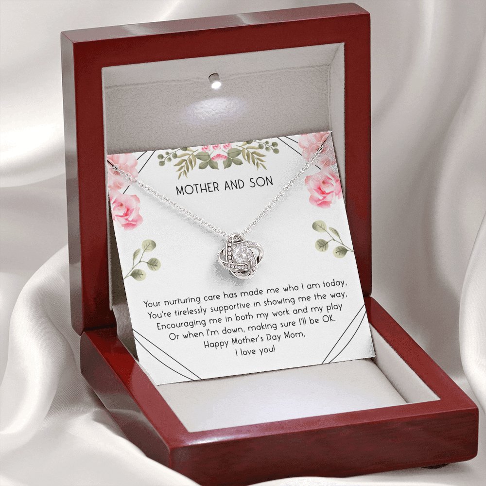 Mother And Son - Your Nurturing Care - Love Knot Necklace - Celeste Jewel