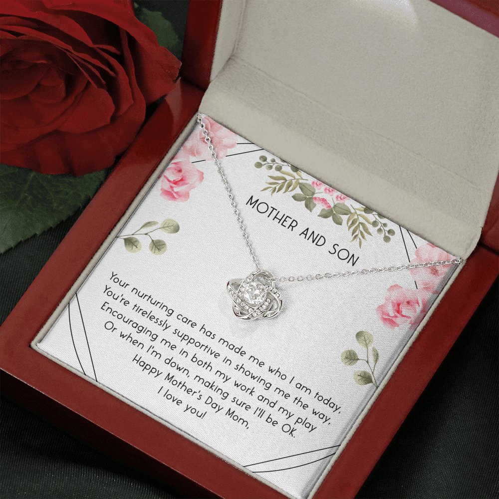 Mother And Son - Your Nurturing Care - Love Knot Necklace - Celeste Jewel