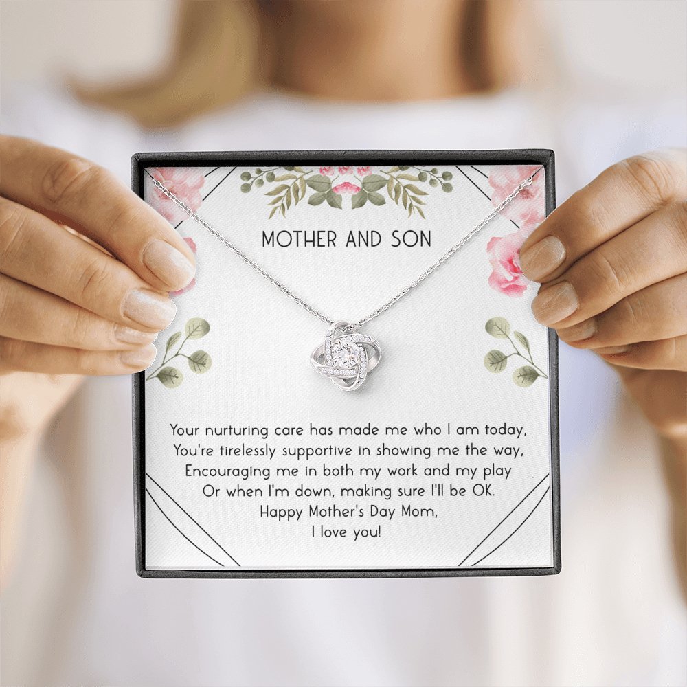 Mother And Son - Your Nurturing Care - Love Knot Necklace - Celeste Jewel