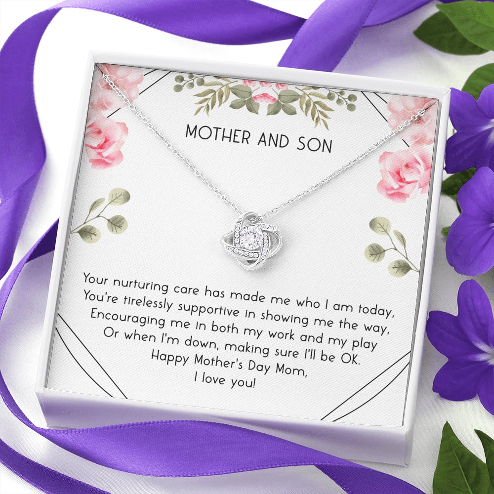 Mother And Son - Your Nurturing Care - Love Knot Necklace - Celeste Jewel