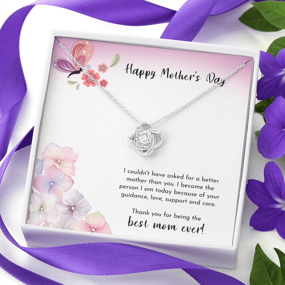 Mother's Day - Best Mom Ever - Love Knot Necklace - Celeste Jewel