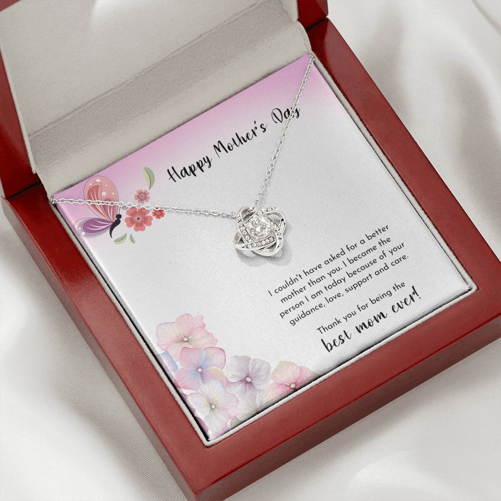 Mother's Day - Best Mom Ever - Love Knot Necklace - Celeste Jewel