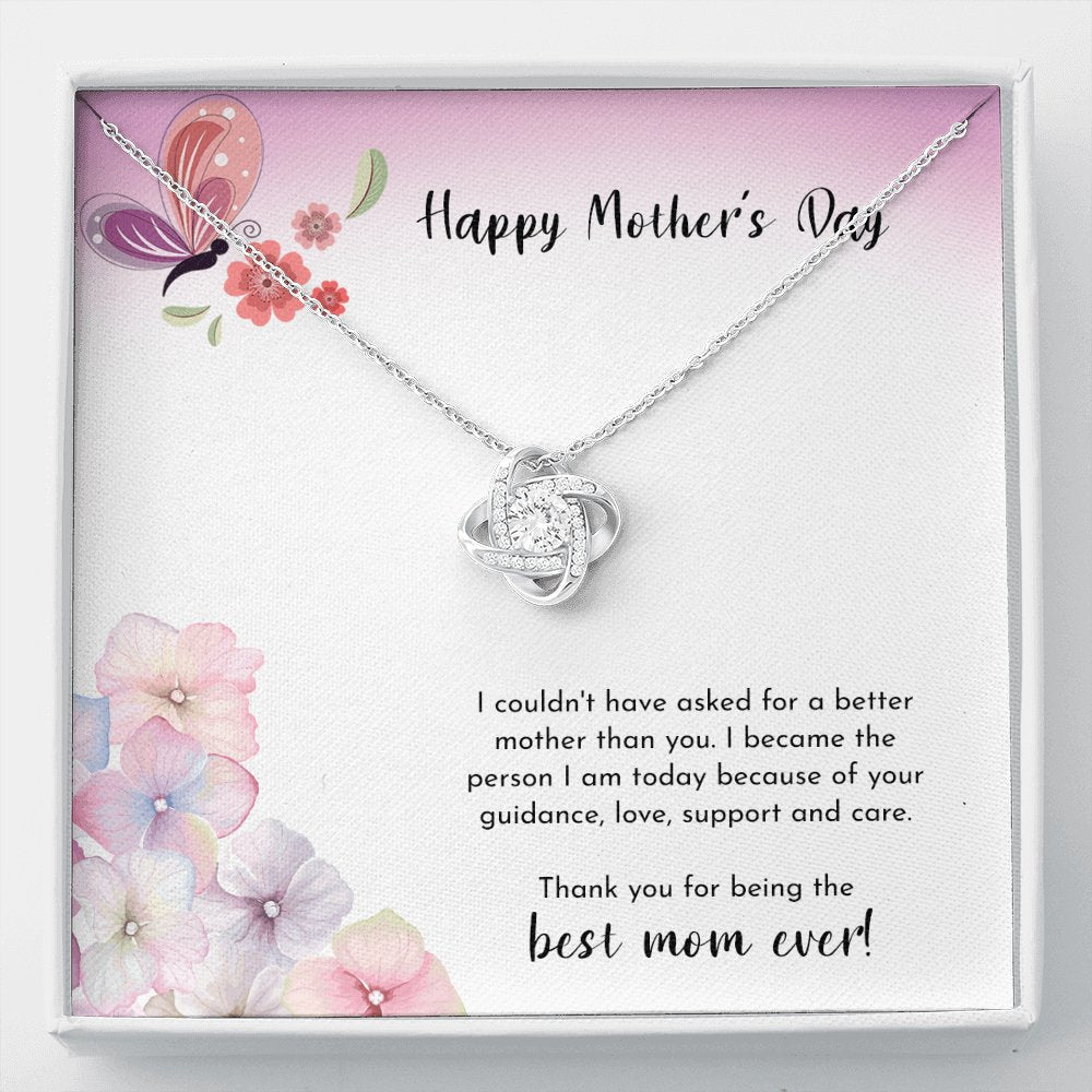 Mother's Day - Best Mom Ever - Love Knot Necklace - Celeste Jewel