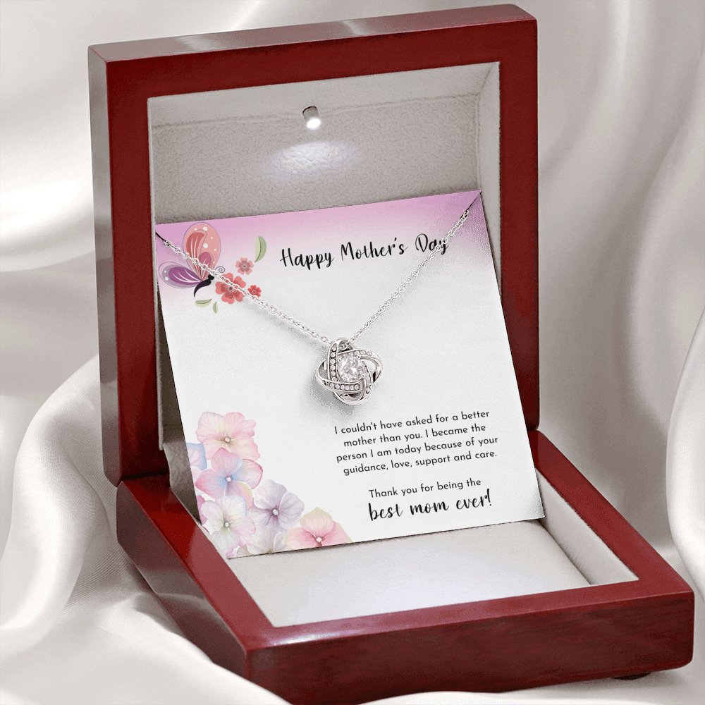 Mother's Day - Best Mom Ever - Love Knot Necklace - Celeste Jewel