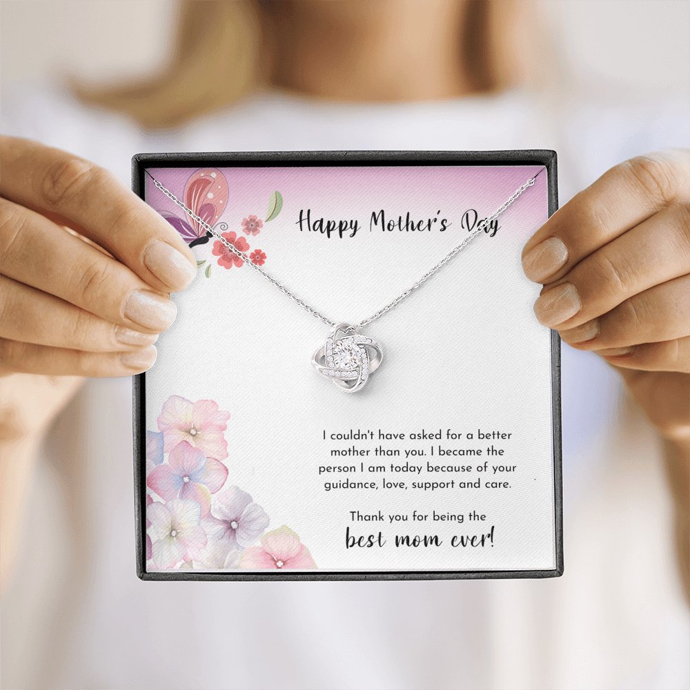 Mother's Day - Best Mom Ever - Love Knot Necklace - Celeste Jewel