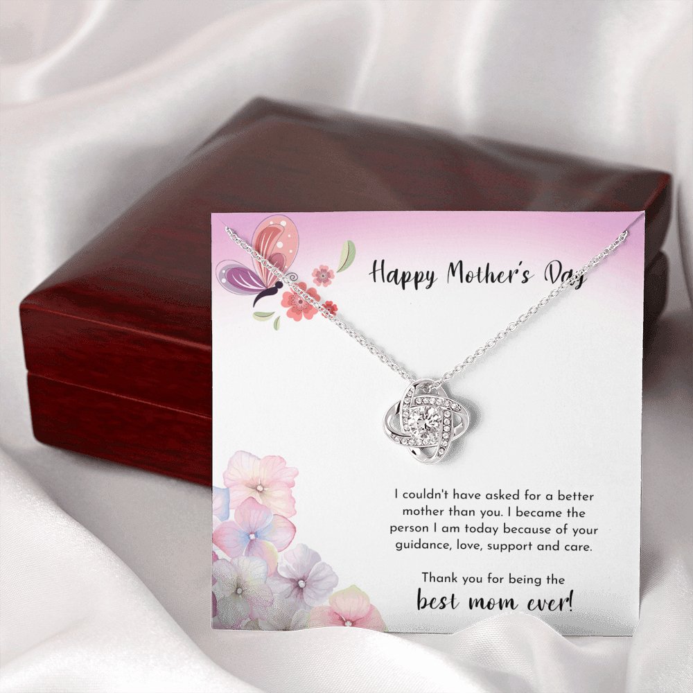 Mother's Day - Best Mom Ever - Love Knot Necklace - Celeste Jewel