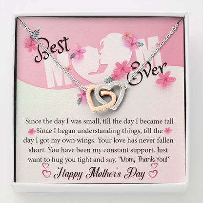 Mother's Day Gift - Best Mom Ever - Interlocking Hearts Necklace - Celeste Jewel