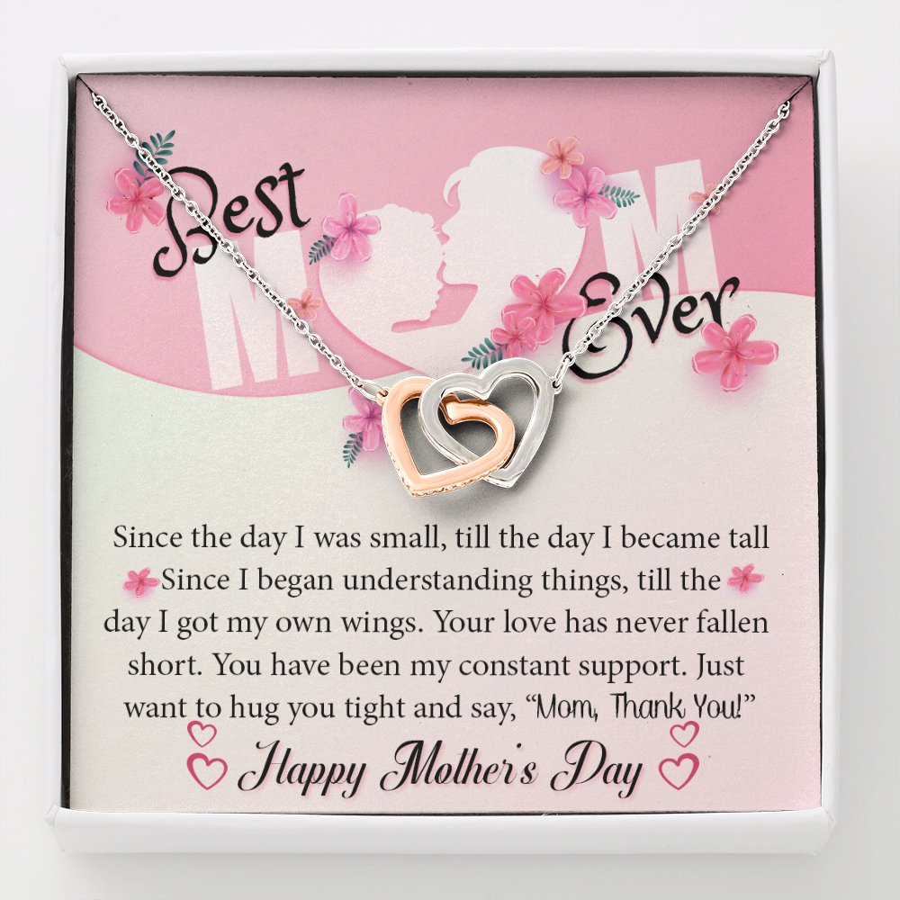 Mother's Day Gift - Best Mom Ever - Interlocking Hearts Necklace - Celeste Jewel