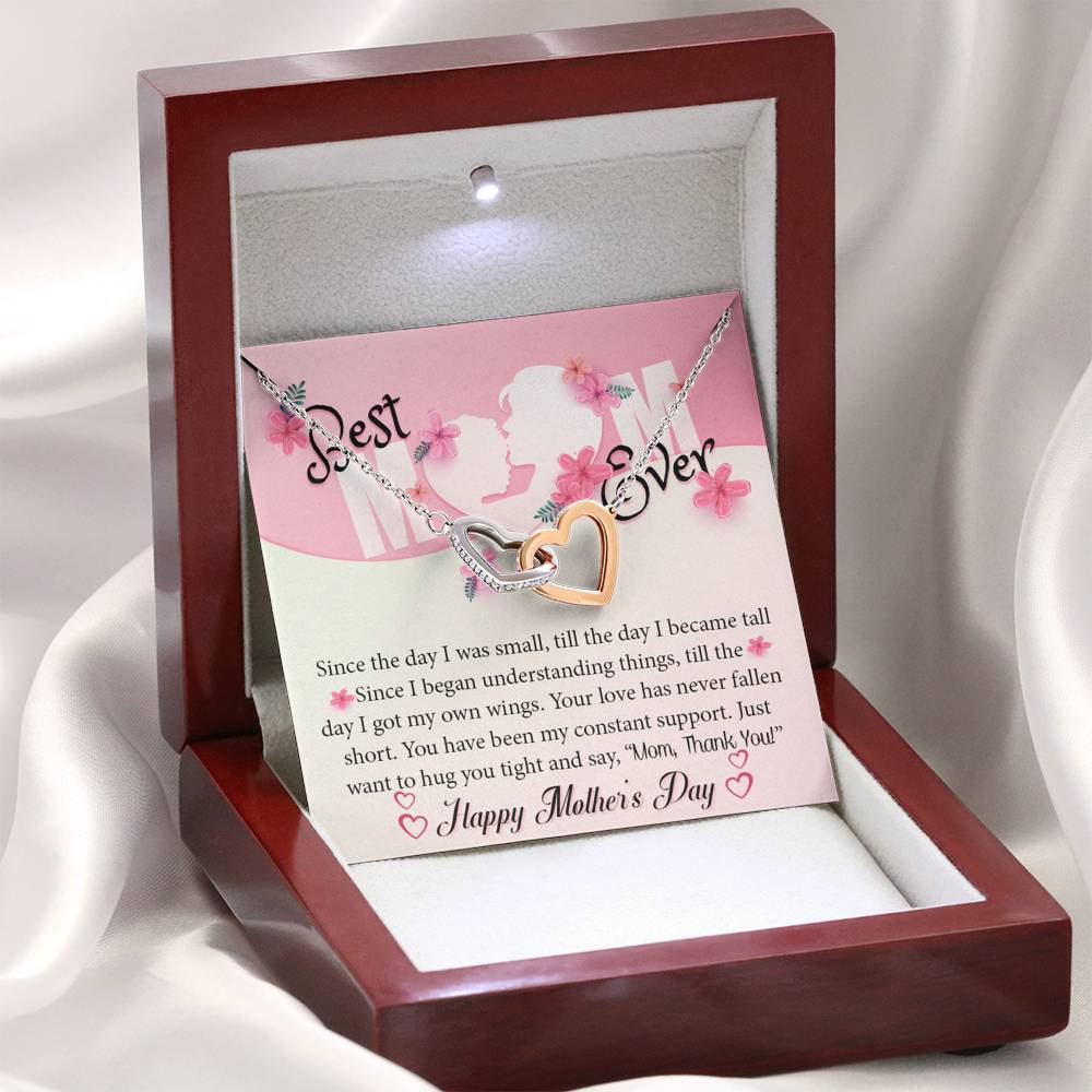 Mother's Day Gift - Best Mom Ever - Interlocking Hearts Necklace - Celeste Jewel