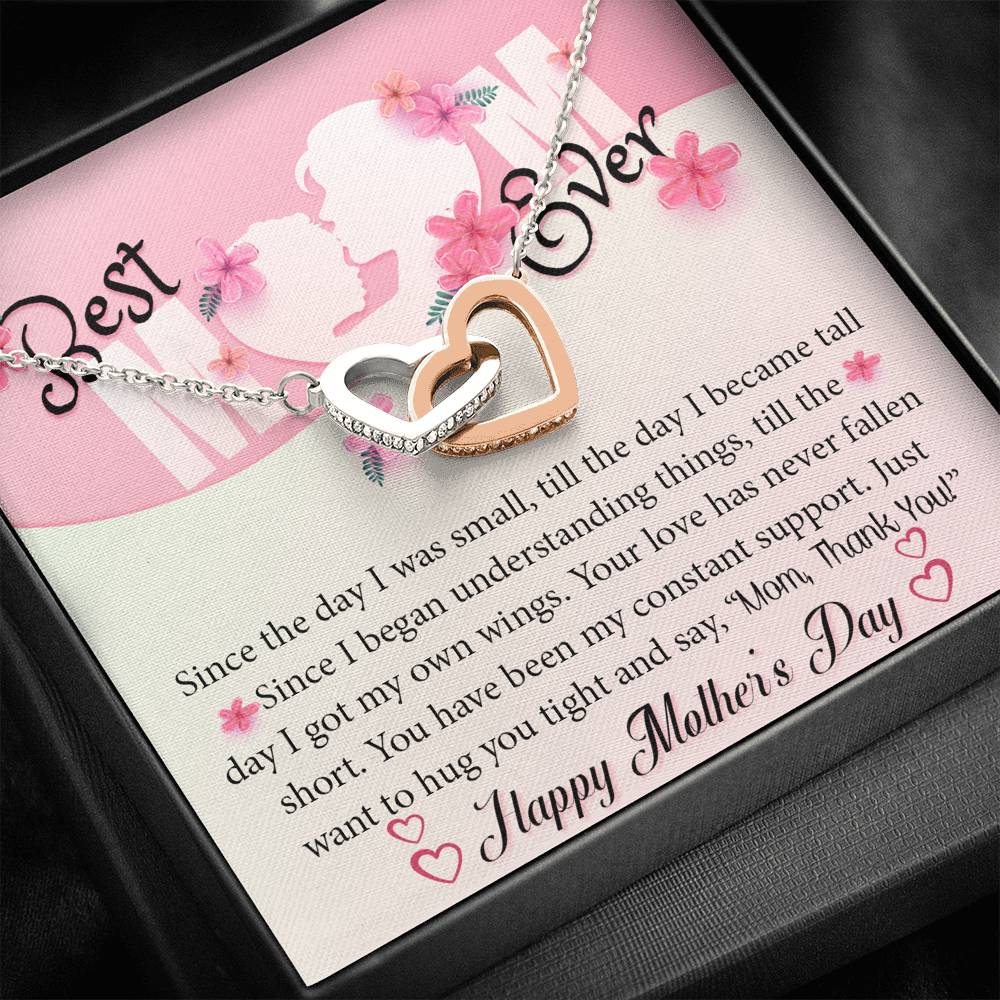 Mother's Day Gift - Best Mom Ever - Interlocking Hearts Necklace - Celeste Jewel