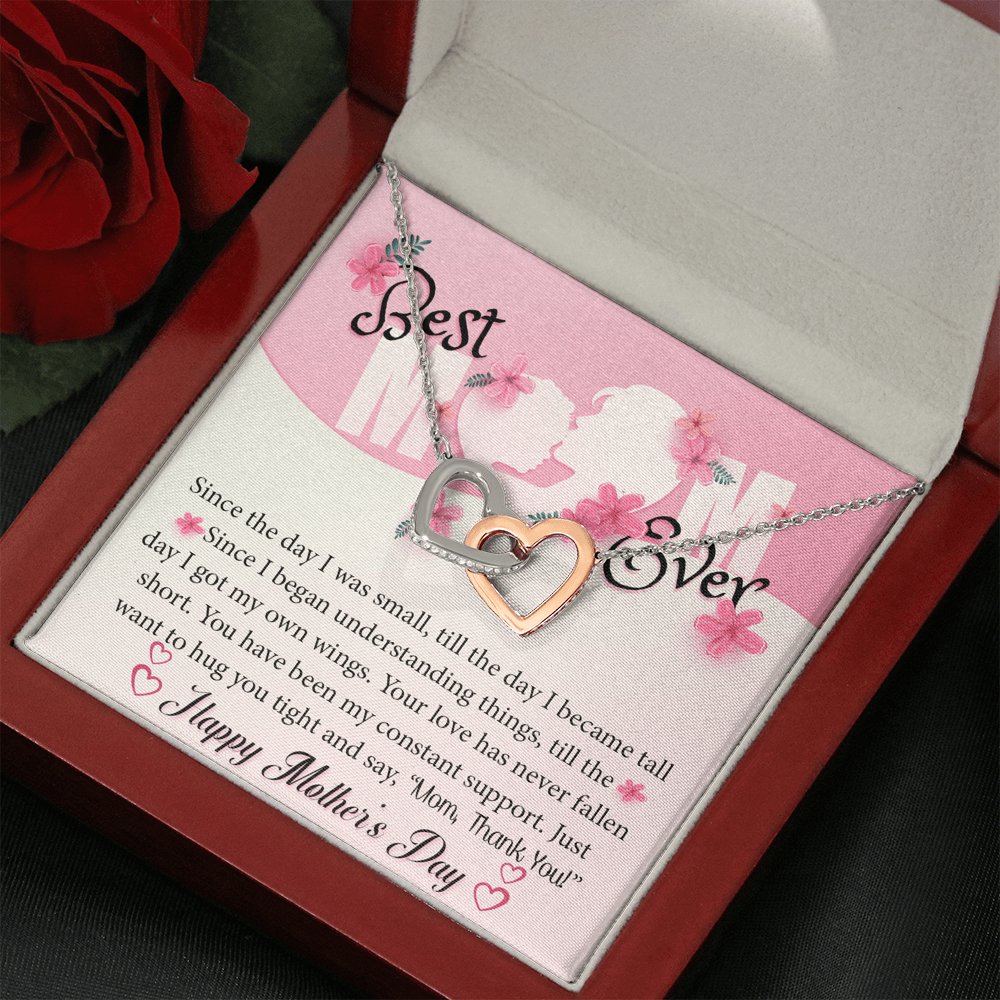 Mother's Day Gift - Best Mom Ever - Interlocking Hearts Necklace - Celeste Jewel
