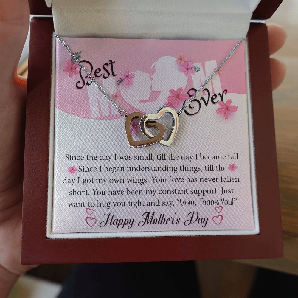 Mother's Day Gift - Best Mom Ever - Interlocking Hearts Necklace - Celeste Jewel