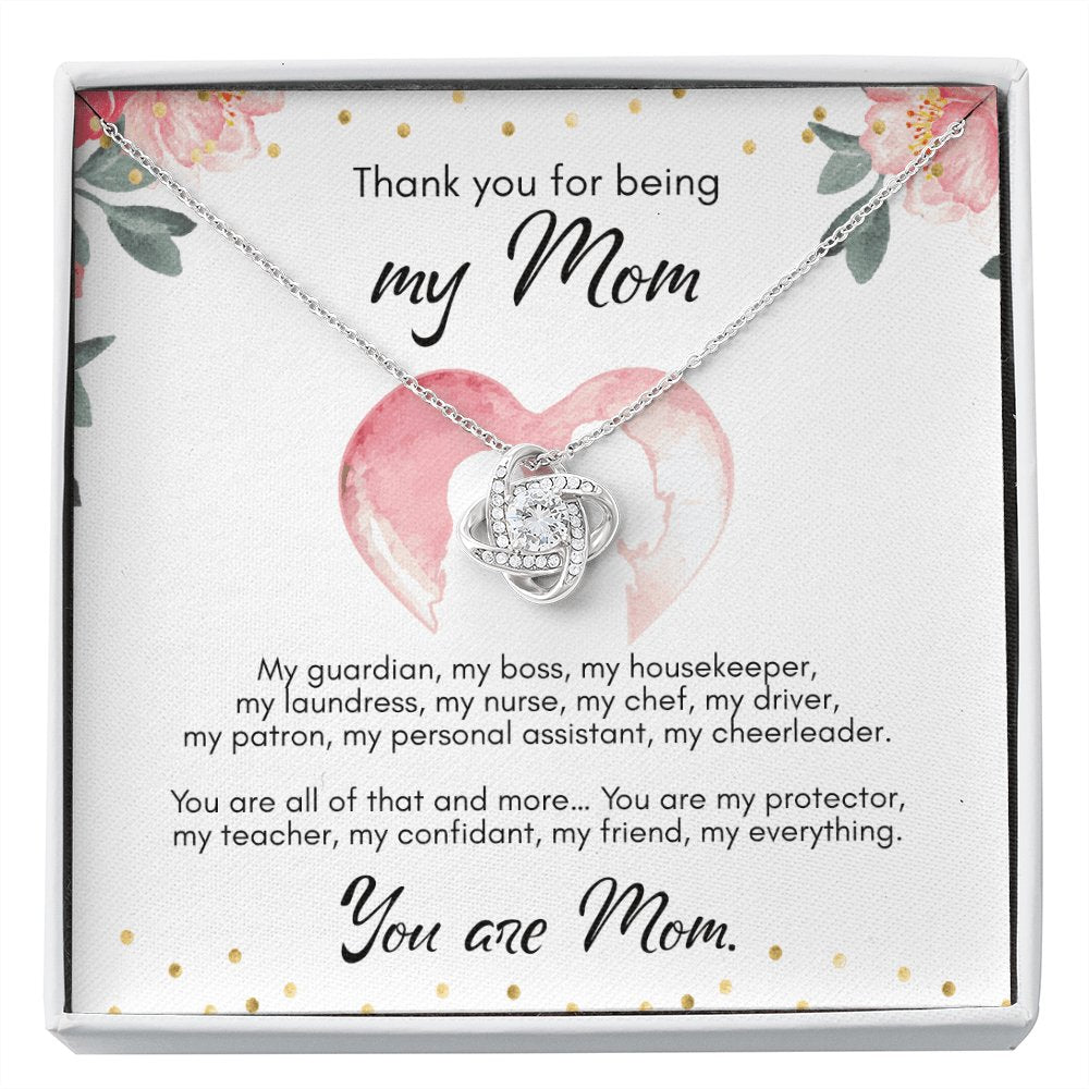 Mother's Day Personalized Gift - Birthday Gift For Mom - You Are Mom - Love Knot Necklace - Celeste Jewel