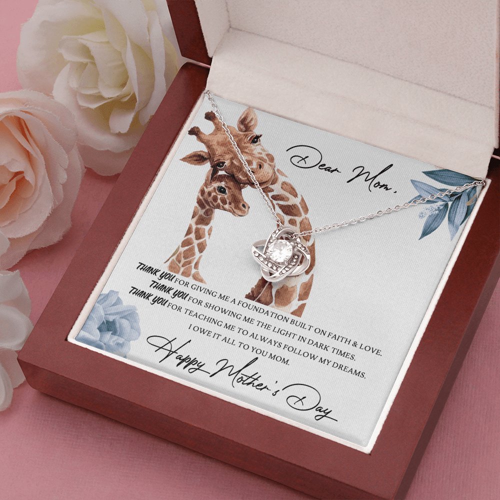 Mother's Day Personalized Gift - I Owe It All To You - Love Knot Necklace - Celeste Jewel