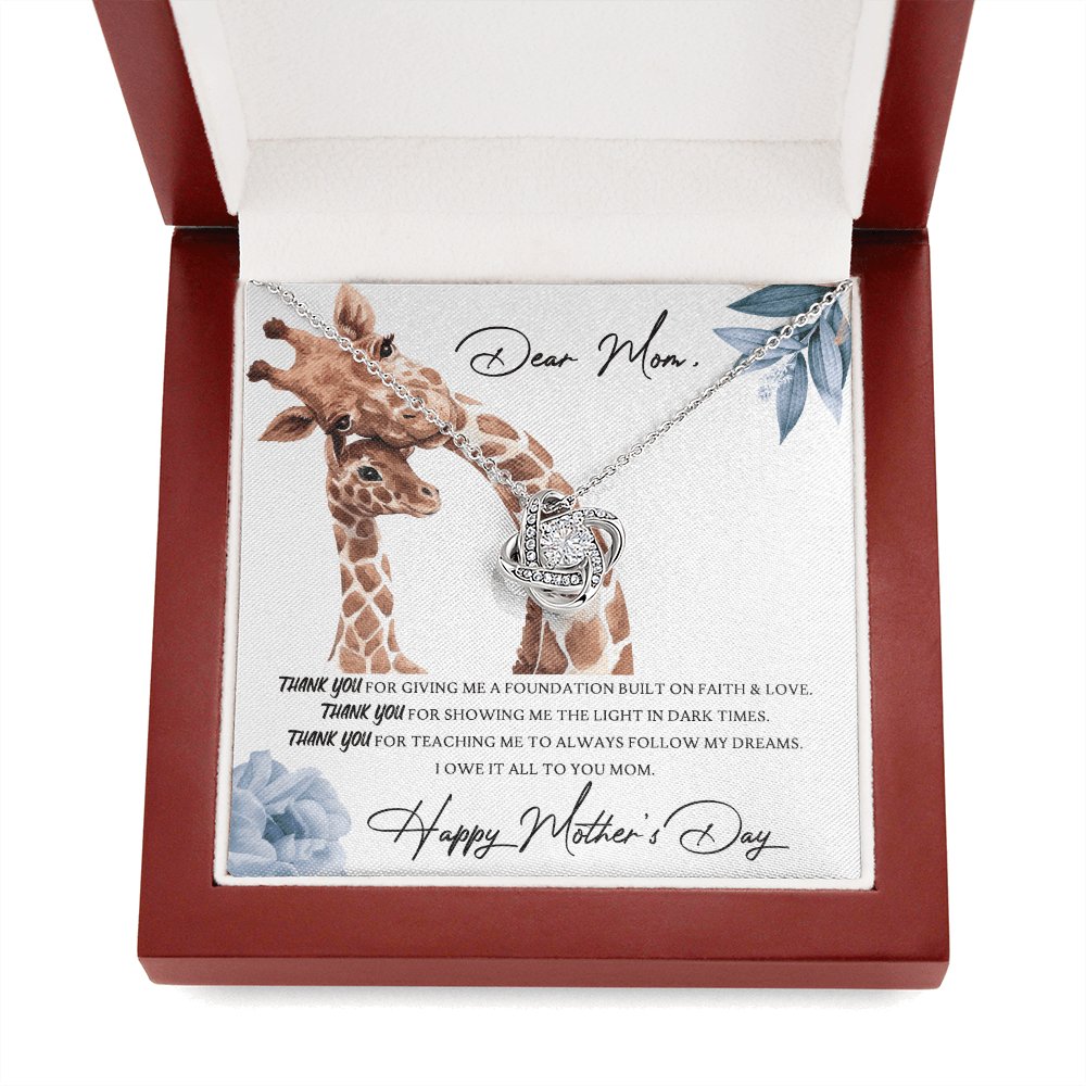 Mother's Day Personalized Gift - I Owe It All To You - Love Knot Necklace - Celeste Jewel