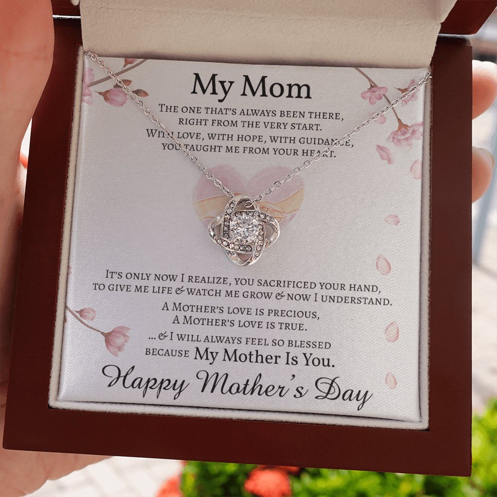 Mother's Day Personalized Gift - My Mom - Love Knot Necklace - Celeste Jewel