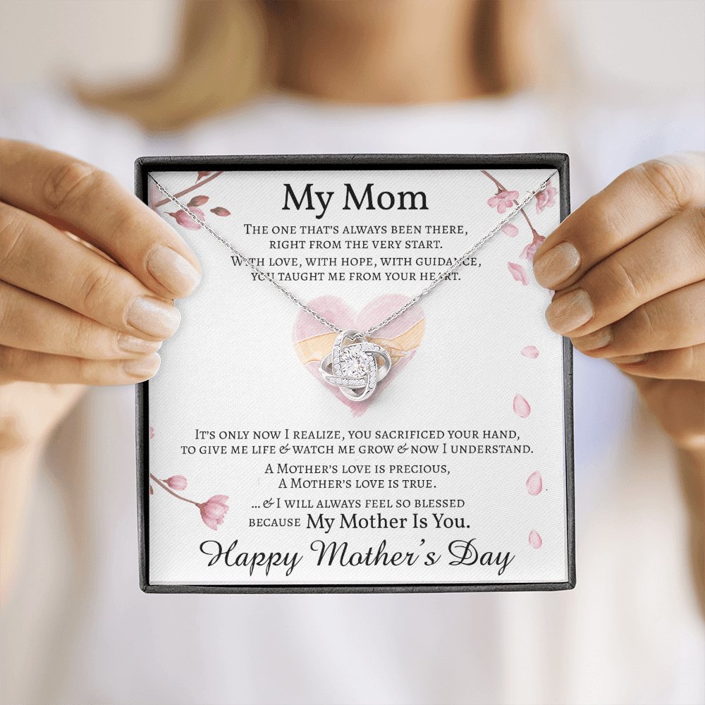 Mother's Day Personalized Gift - My Mom - Love Knot Necklace - Celeste Jewel