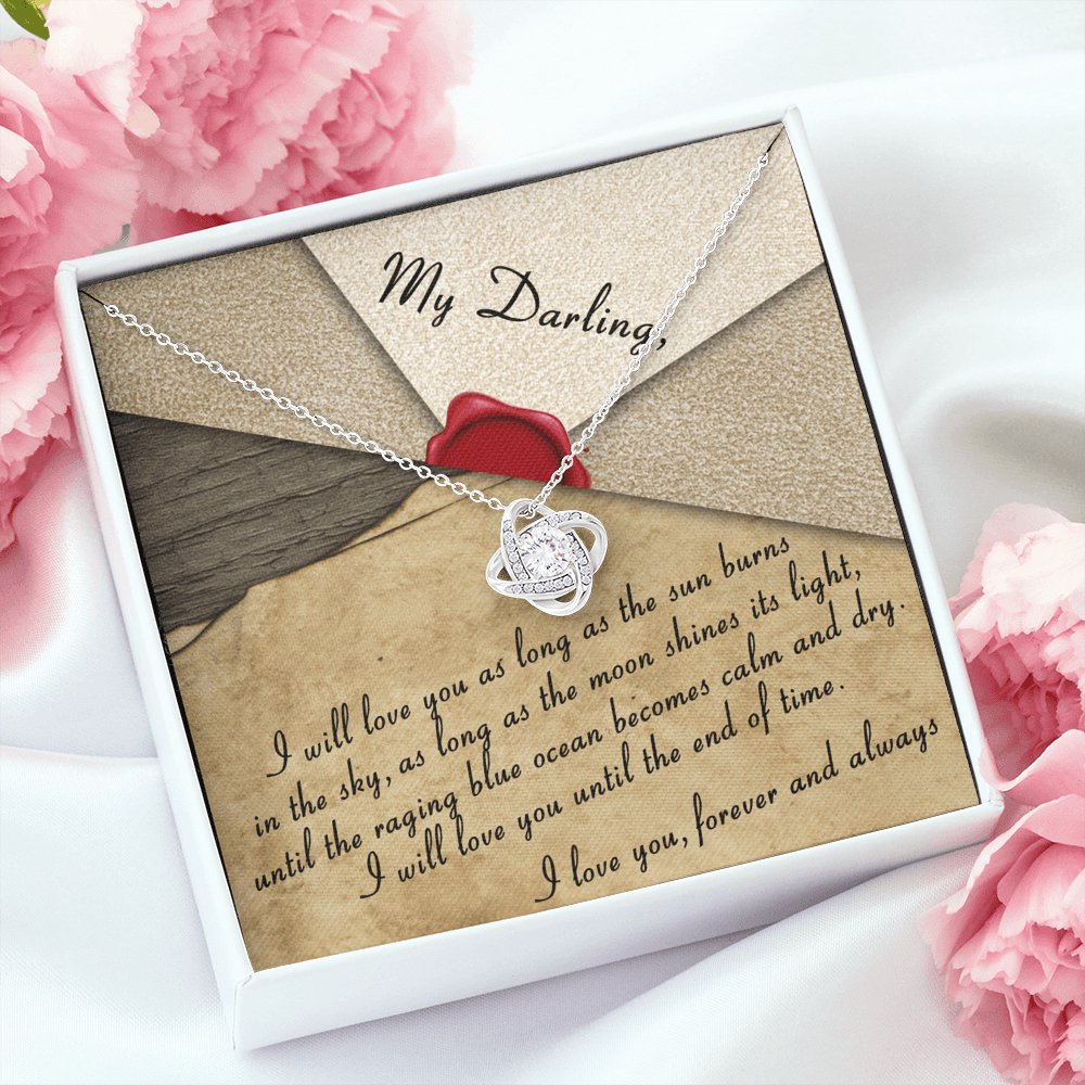 My Darling - Until The End Of Time - Love Knot Necklace - Celeste Jewel