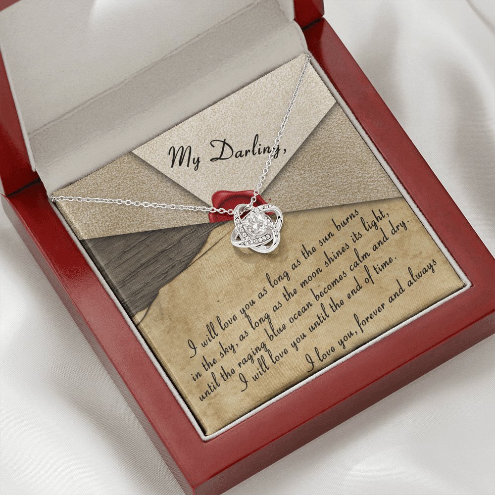 My Darling - Until The End Of Time - Love Knot Necklace - Celeste Jewel