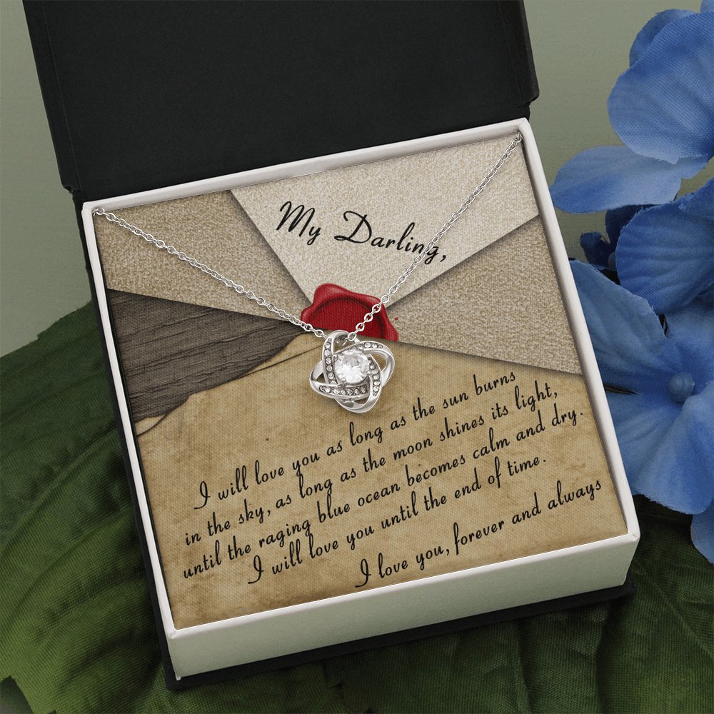My Darling - Until The End Of Time - Love Knot Necklace - Celeste Jewel