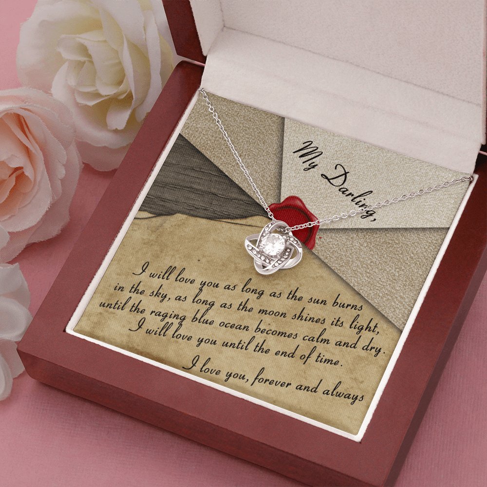 My Darling - Until The End Of Time - Love Knot Necklace - Celeste Jewel