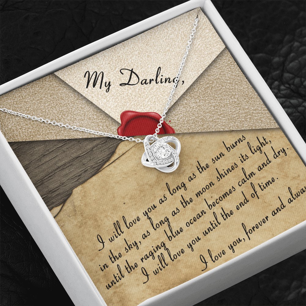 My Darling - Until The End Of Time - Love Knot Necklace - Celeste Jewel