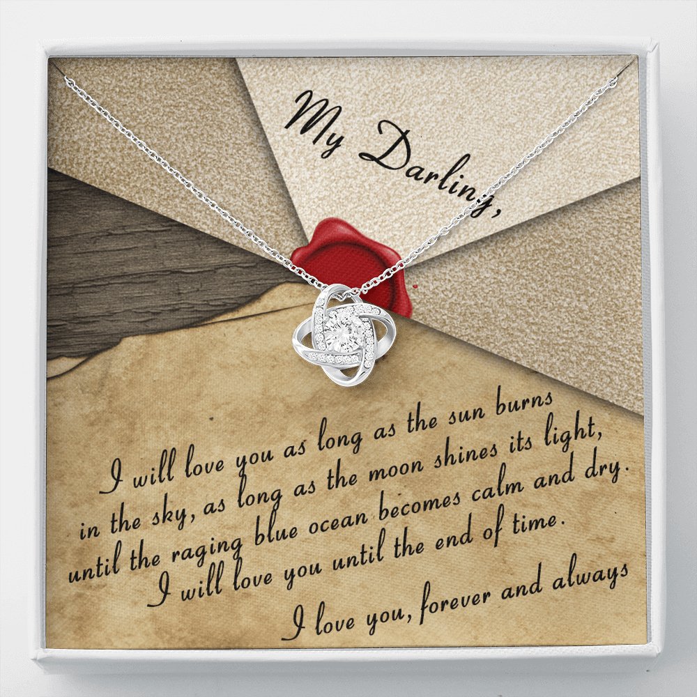 My Darling - Until The End Of Time - Love Knot Necklace - Celeste Jewel