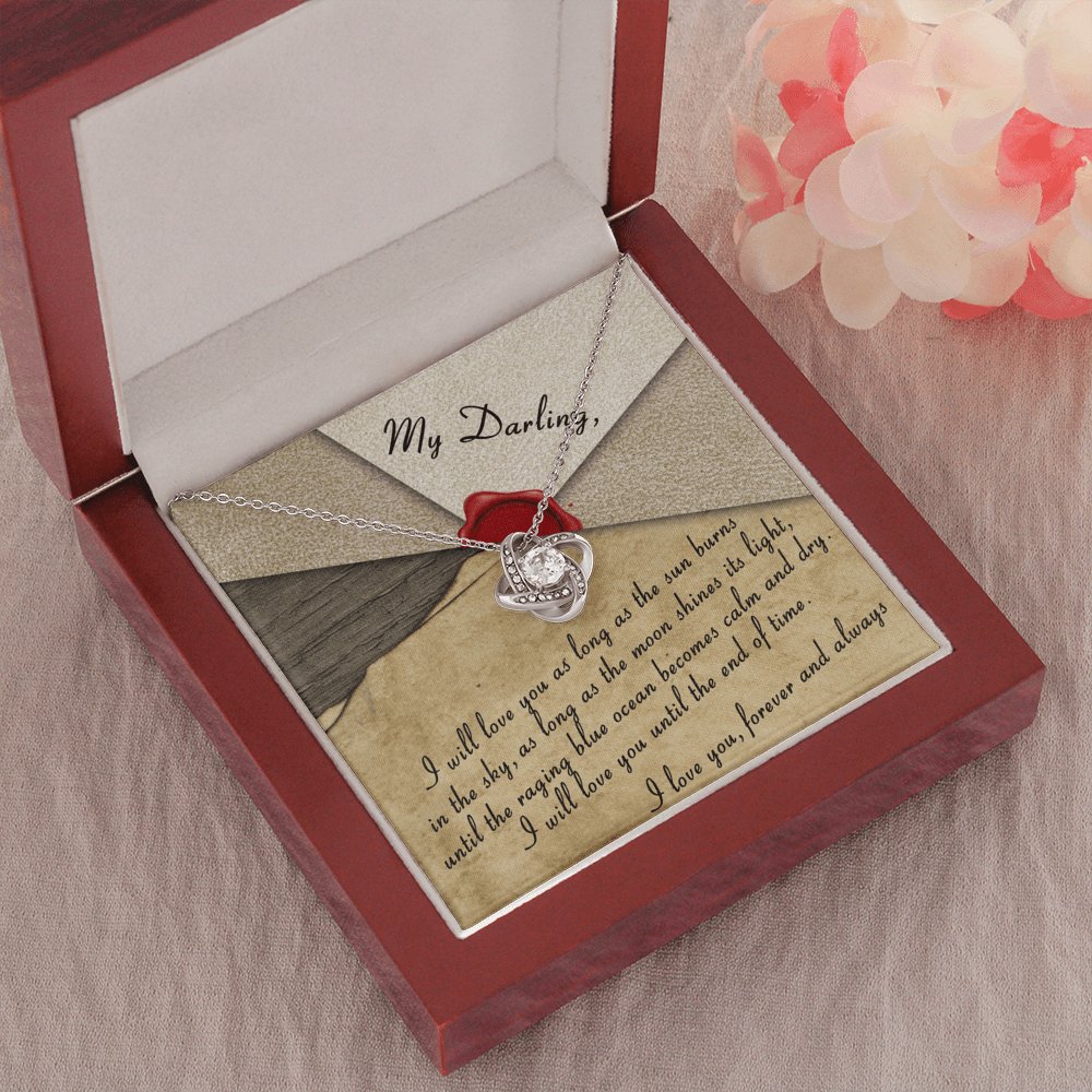 My Darling - Until The End Of Time - Love Knot Necklace - Celeste Jewel