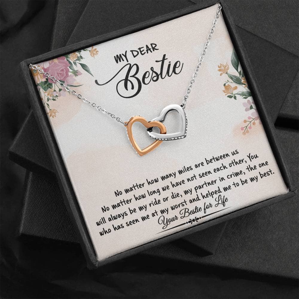 My Dear Bestie - Always My - Interlocking Hearts Necklace - Celeste Jewel