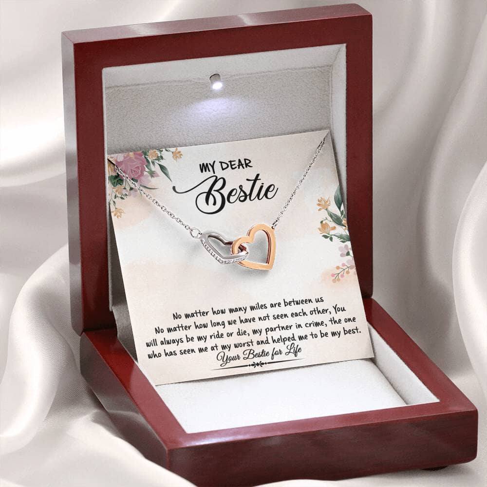 My Dear Bestie - Always My - Interlocking Hearts Necklace - Celeste Jewel