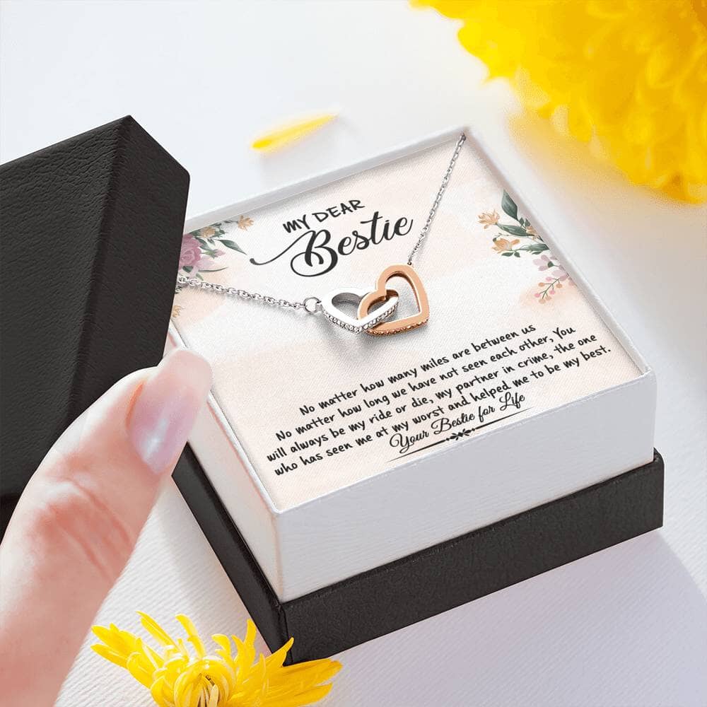 My Dear Bestie - Always My - Interlocking Hearts Necklace - Celeste Jewel