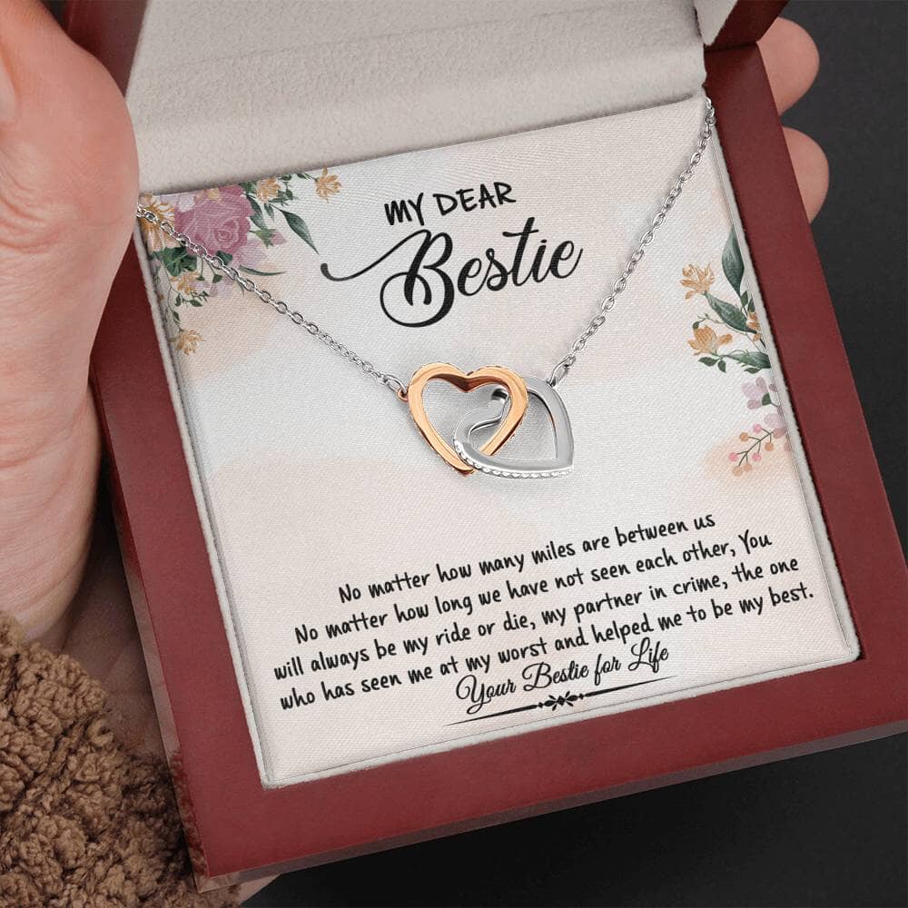 My Dear Bestie - Always My - Interlocking Hearts Necklace - Celeste Jewel