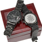 Never Forget That I Love You - Black Chronograph Watch - Celeste Jewel
