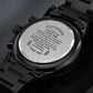 Never Forget That I Love You - Black Chronograph Watch - Celeste Jewel