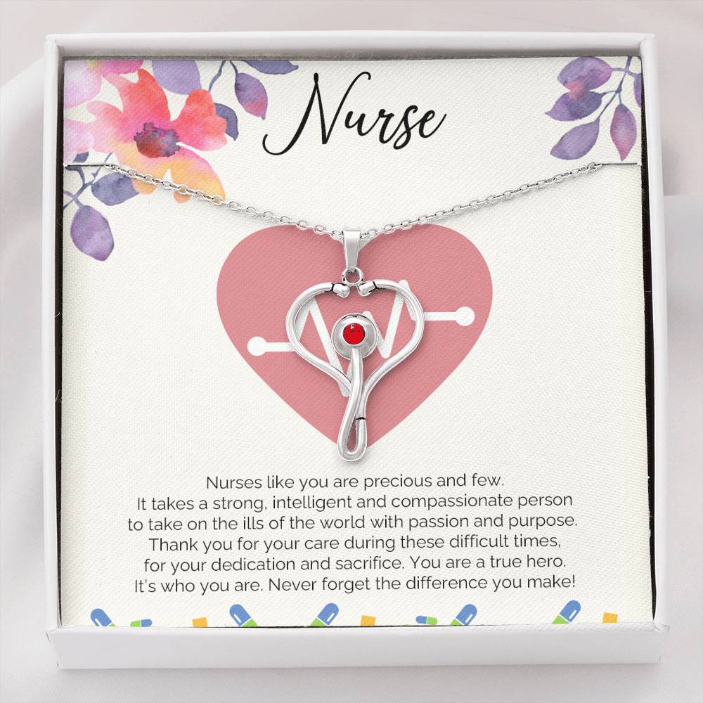 Nurse - Precious And Few - Stethoscope Necklace - Celeste Jewel