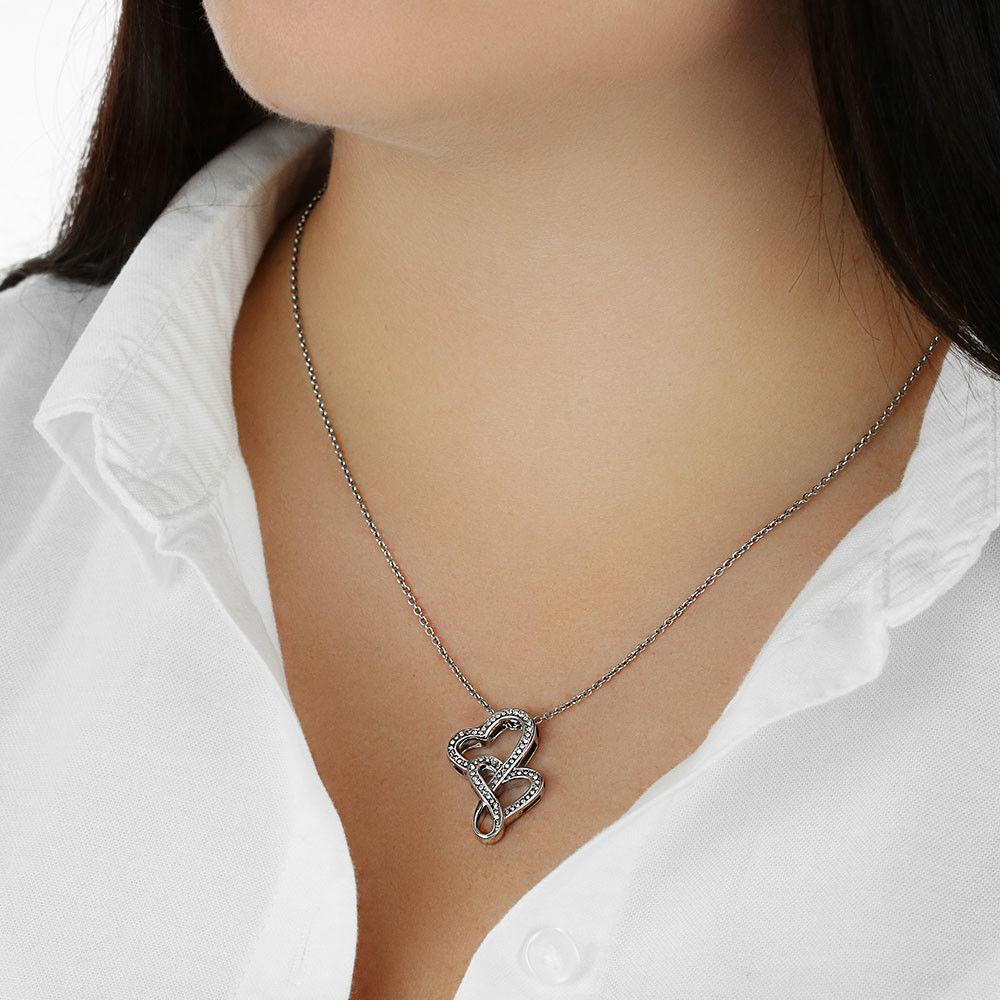 On Your Graduation - Always Be You - Duo Hearts Necklace - Celeste Jewel