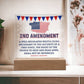 Patriotic Gift - 2nd Amendment - Acrylic Square Plaque - Celeste Jewel