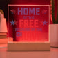 Patriotic Gift - Home Of The Free - Acrylic Square Plaque - Celeste Jewel